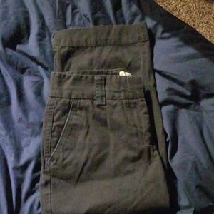 Navy blue cropped trousers